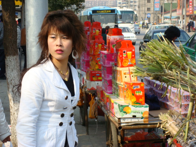 woman on the street Wuxi China