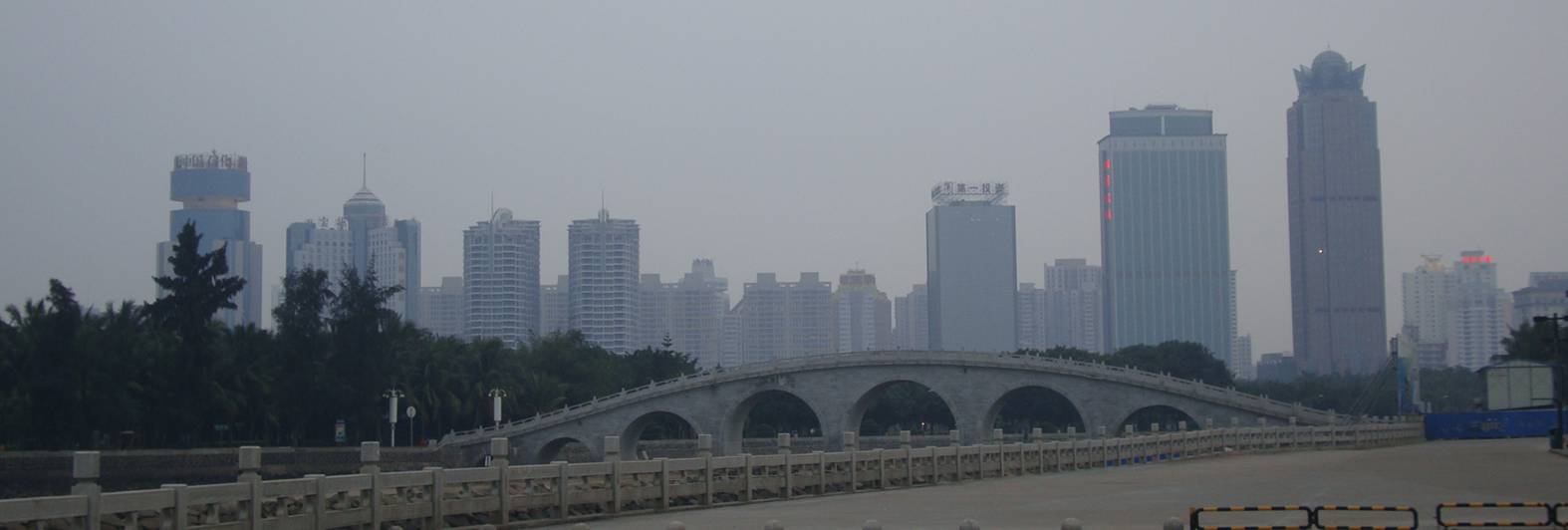 Picture: The Haikou skyline.  Grey winter weather but without the chill.