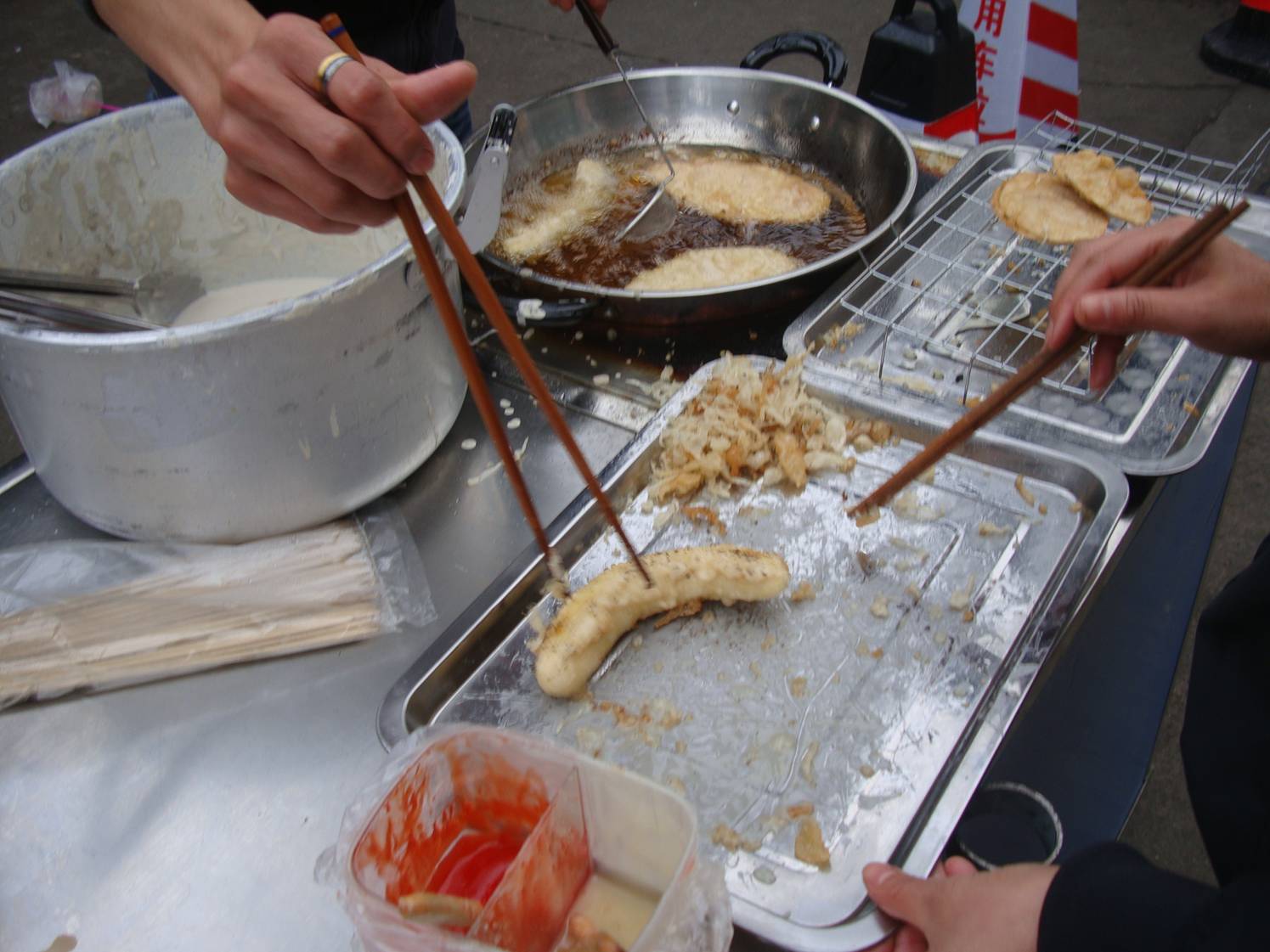 Picture: Deep fried banana.  Tasty street food.  Haikou on Hainan Island, China