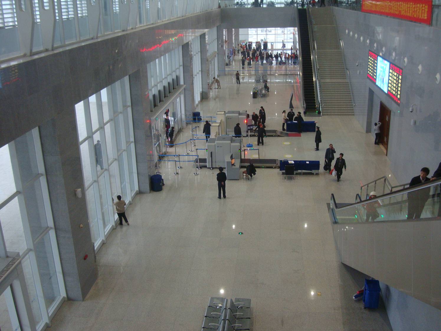 Picture:  The clean and shiny train station in Haikou where you catch the fast train to Sanya.  Hainan Island, China