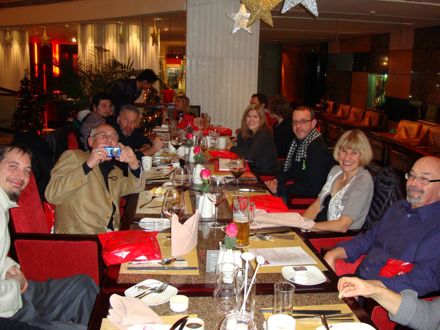 Picture:  Some of the teachers at the Five Star Feast, Kempinski Hotel, Wuxi, China