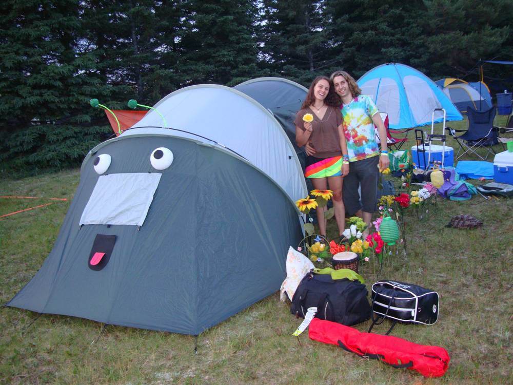 Happy campers at the Winnipeg Folk Festival 2009