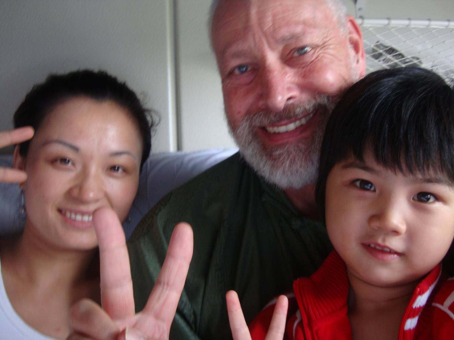 Travelling companions in the soft sleeper compartment  from Guangzhou to Wuxi, China.