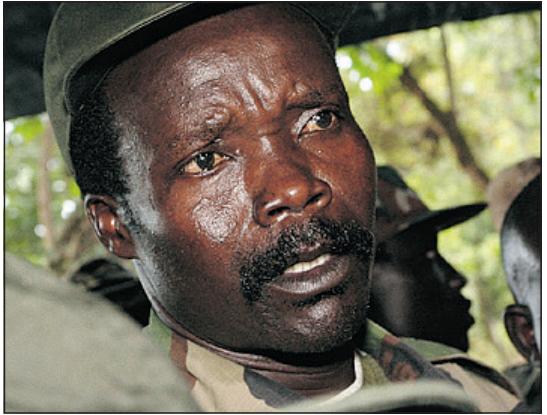 Picture:  Joseph Kony, a monster by any measure and worlds most wanted criminal.