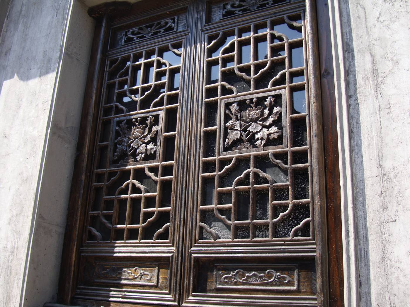 Picture:  Beautiful classic shutters on a window in the ancient city, Wuxi, China