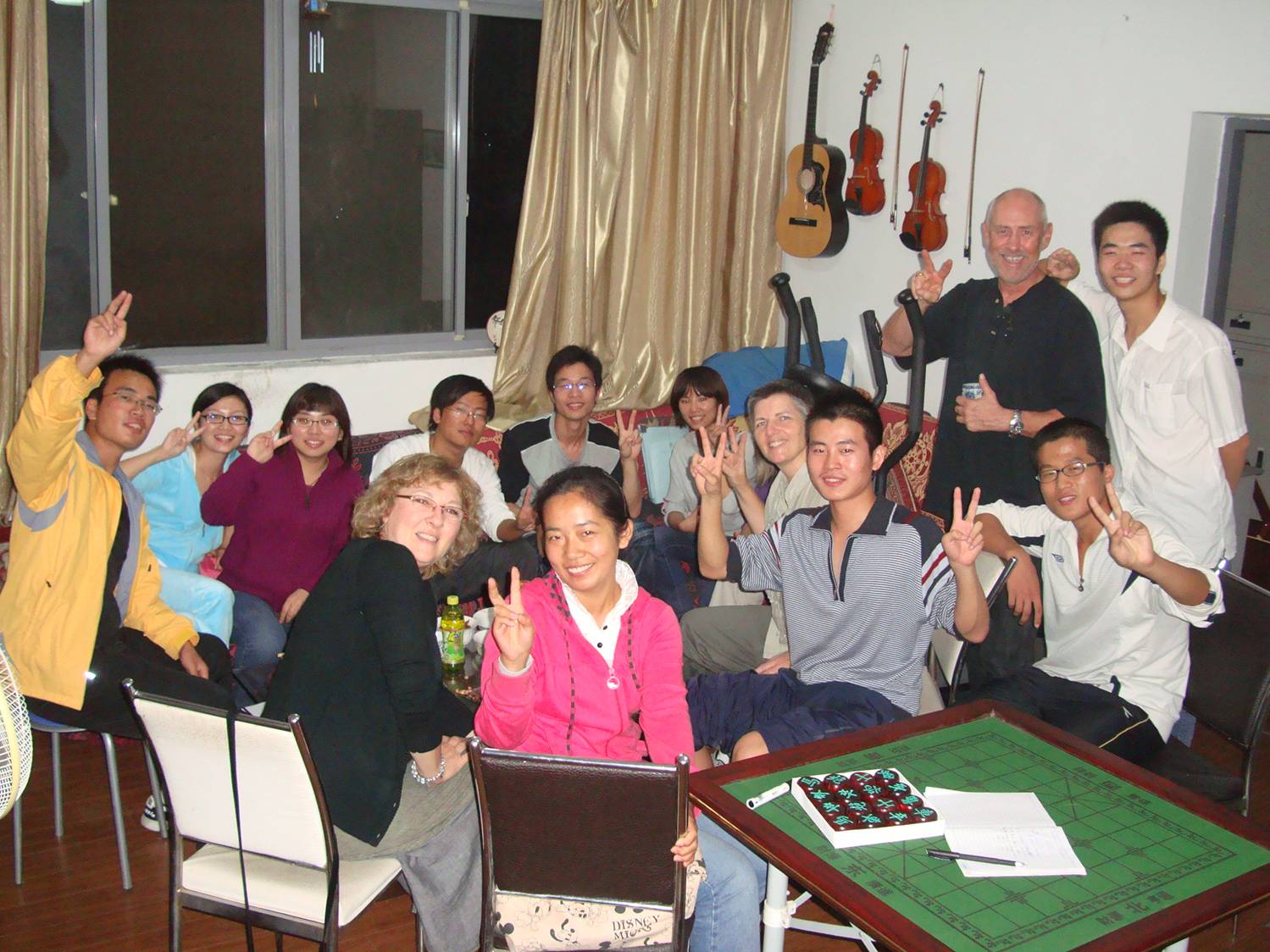 Chinese corner at our apartment.  Jiangnan University, Wuxi, China