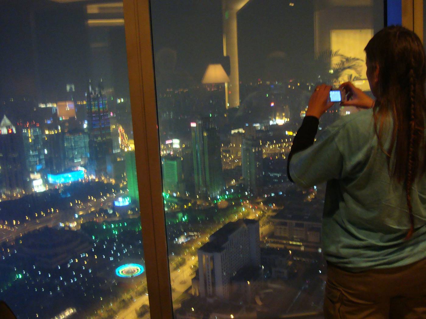 Night view from our room on floor 29, Le Royal Mridien Shanghai, China