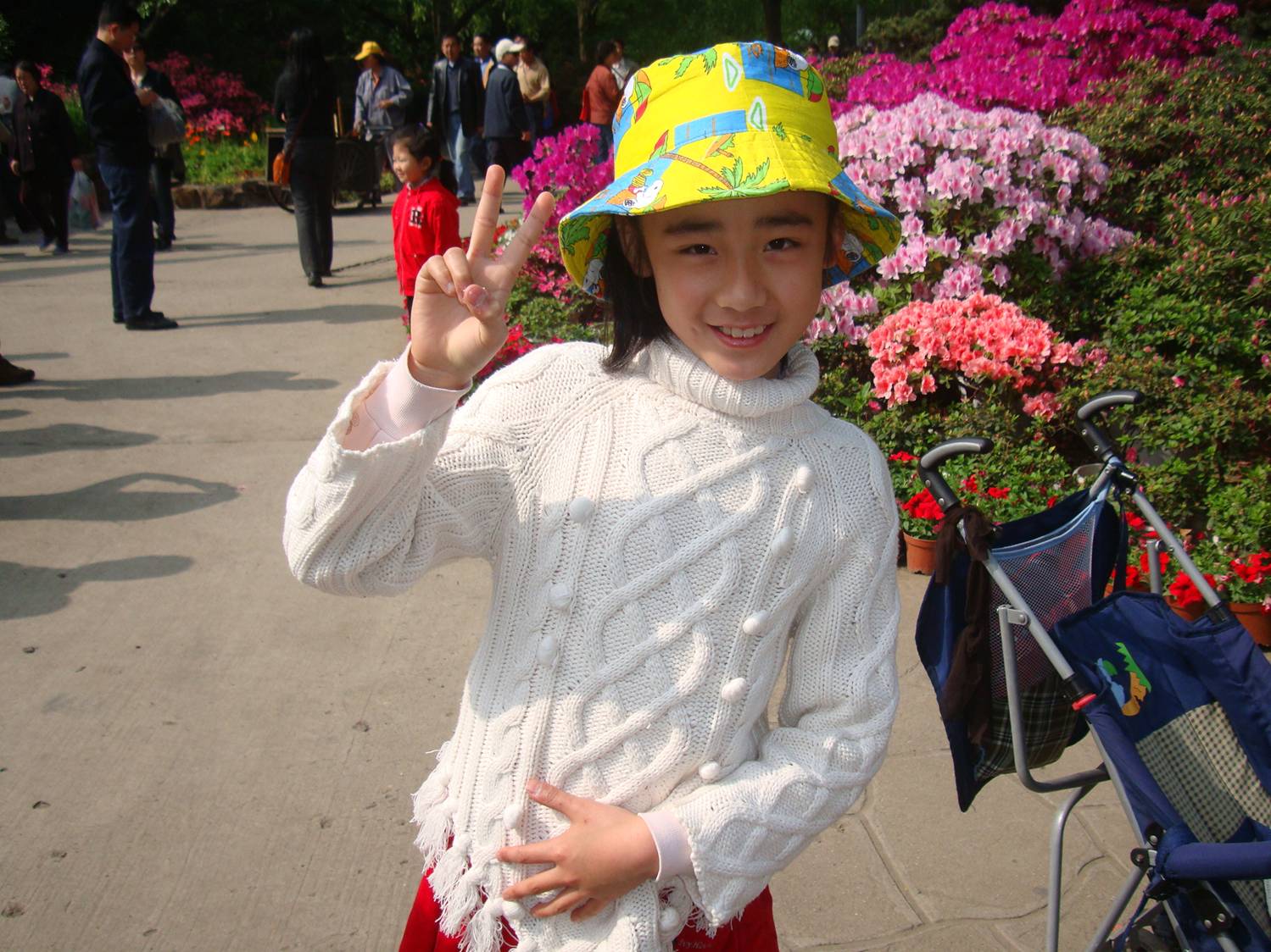 A beautiful day for a princess in Xi Hui Park,  Wuxi,  China.