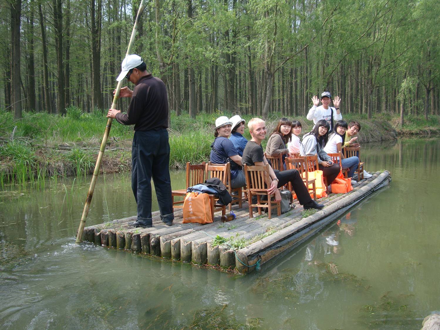 A raft trip through the forest.  