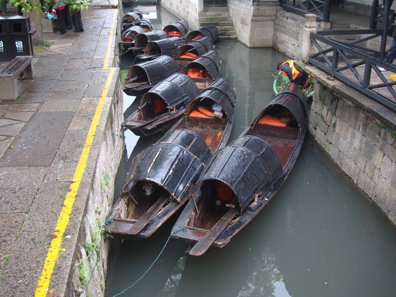 Picture:  This is an ancient water town.  The boat design hasn't changed for centuries.  Shaoxing, China.