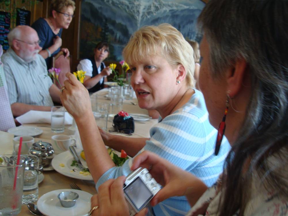 Sister Mary at the birthday and engagement party, Maple Ridge, B.C., Canada