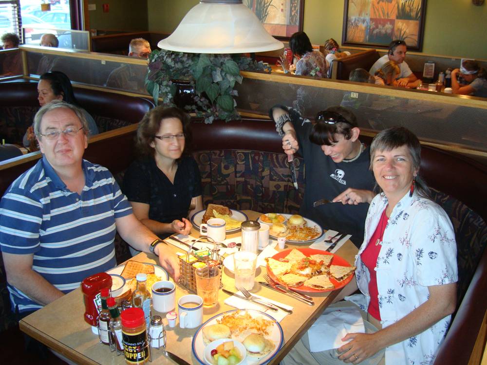 Breakfast with Malcolm and Sadie, who will never be ex anything to me.