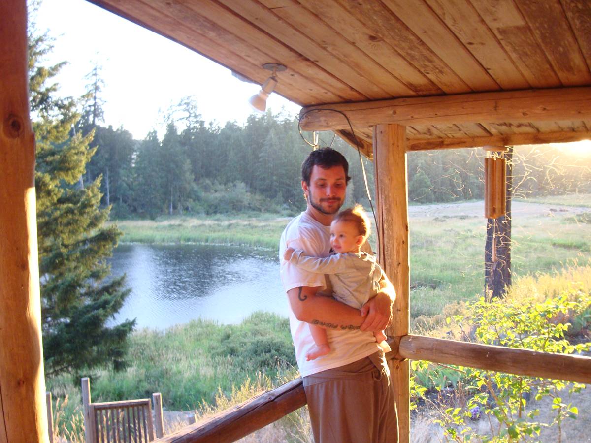 My son and grand daughter,  Saltspring Island, B.C., Canada
