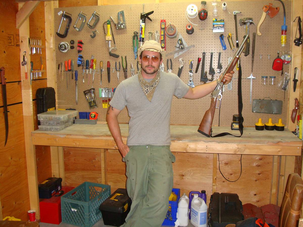 This is the part of his lifestyle that made me jealous.  Casey in his workshop.  Saltspring Island, B.C.