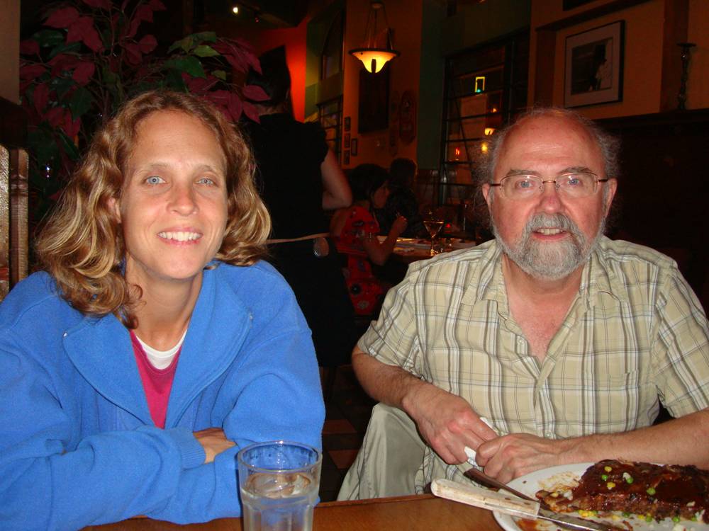 Jeanette and Doug at the Acme Food Company, Nanaimo, B.C., Canada