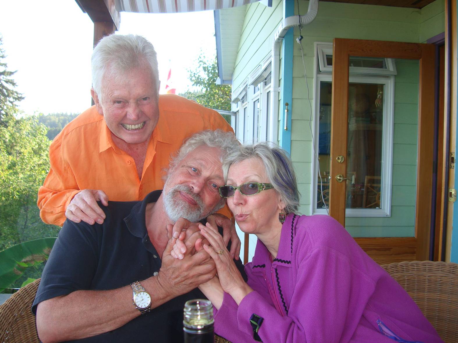 picture:  Dennis and Paula with David.  Delightful old friends.  Gibson's Landing, B.C.