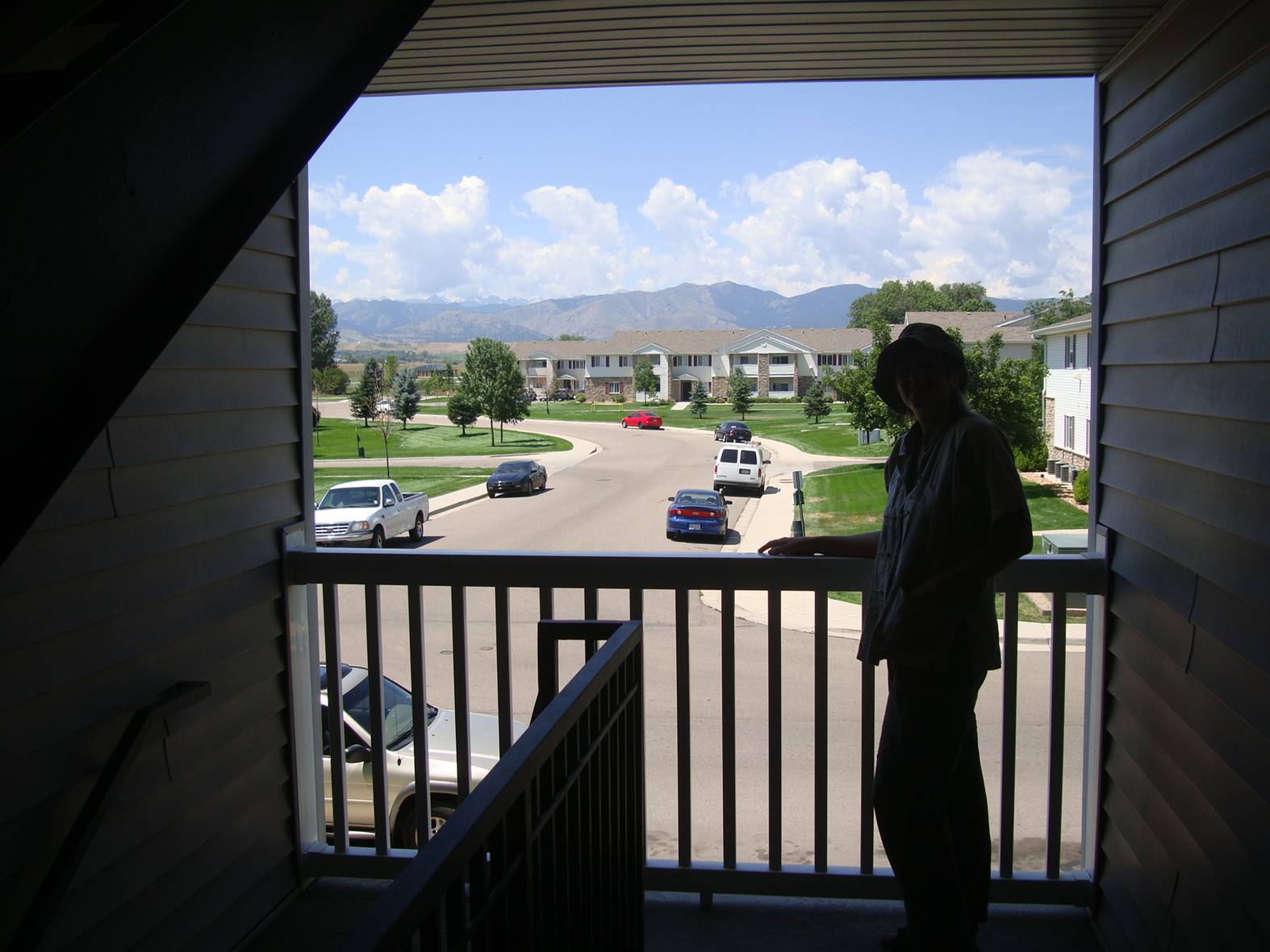 picture: the view from Thomas and Marina's front door.  Suburban landscape in Longmont, Colorado.