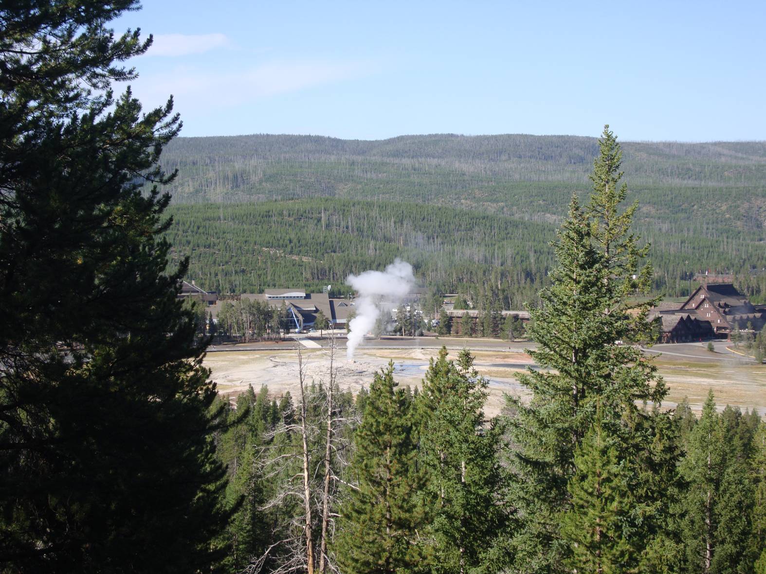 picture:  Old Faithful between eruptions.  Yellowstone Park