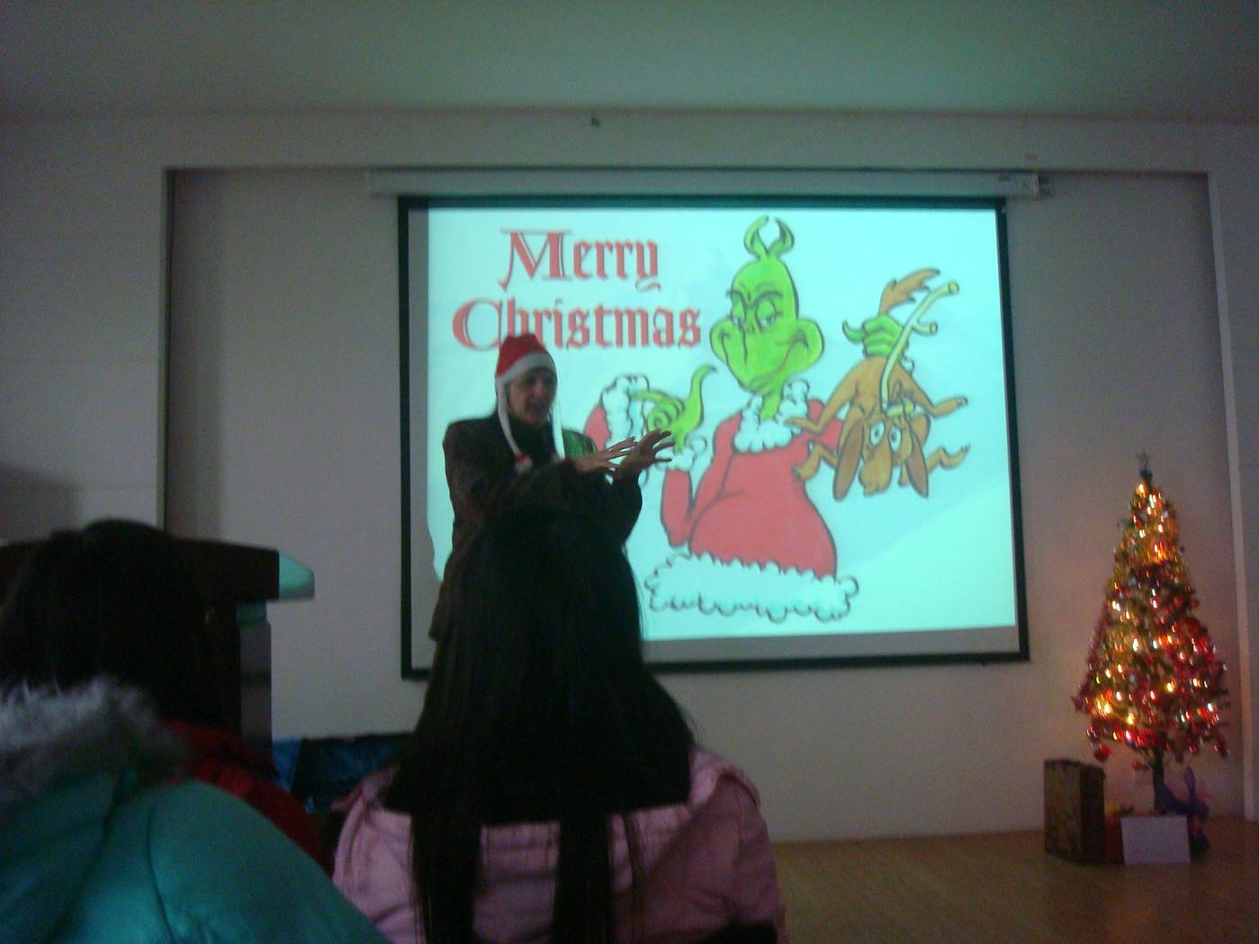 The Christmas culture party on Christmas morning.  Jiangnan University, Wuxi, China