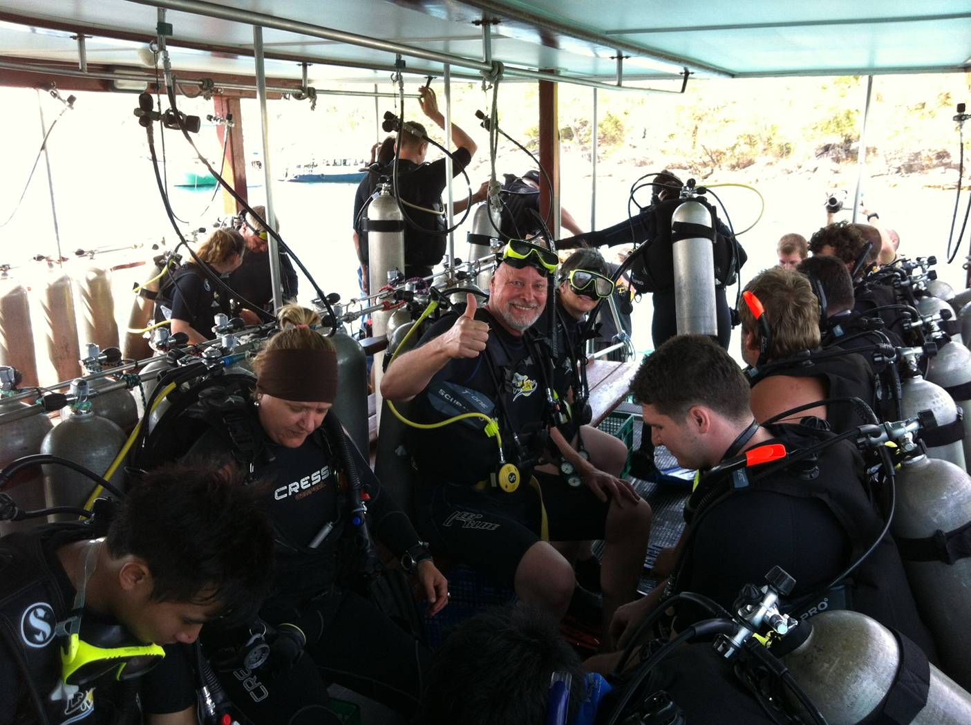 Picture: David suited up and ready for his first dive since 2001.  Dive Asia, Phuket Island, Thailand