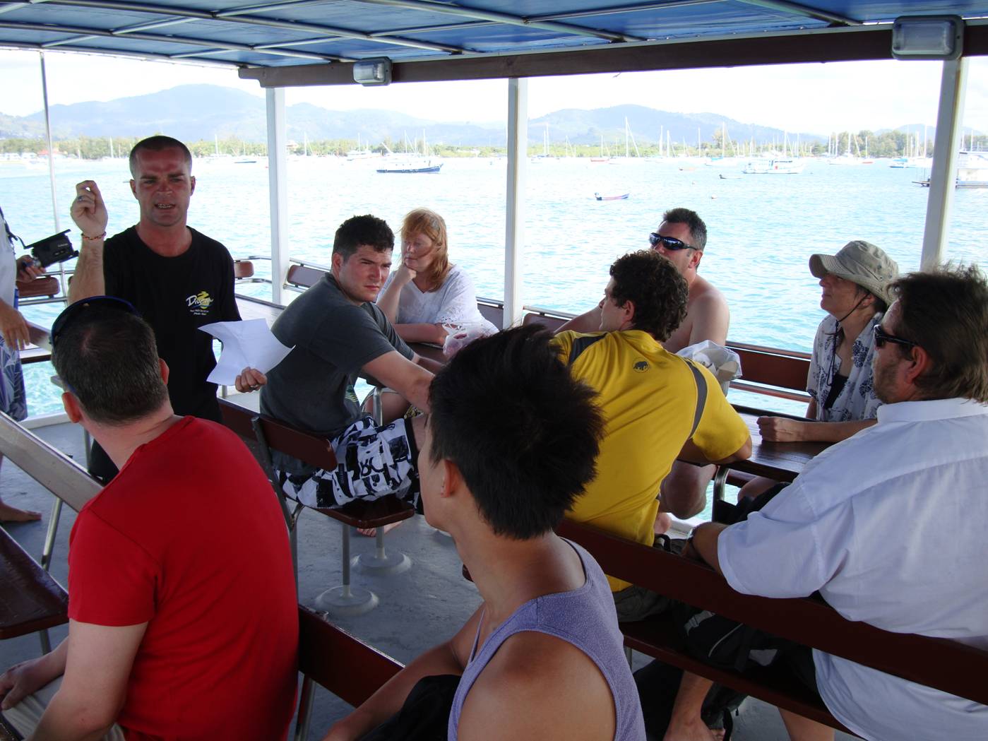 Picture: Orientation by the dive master on board Dive Asia out of Phuket Island, Thailand.