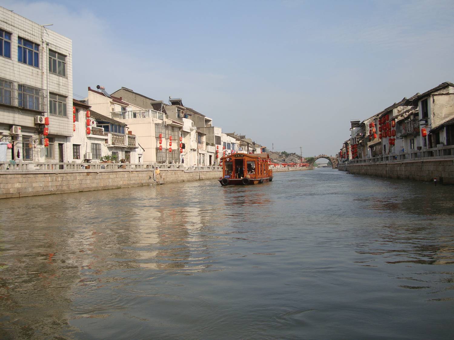 The new canal boat tour underway.  Wuxi, China.