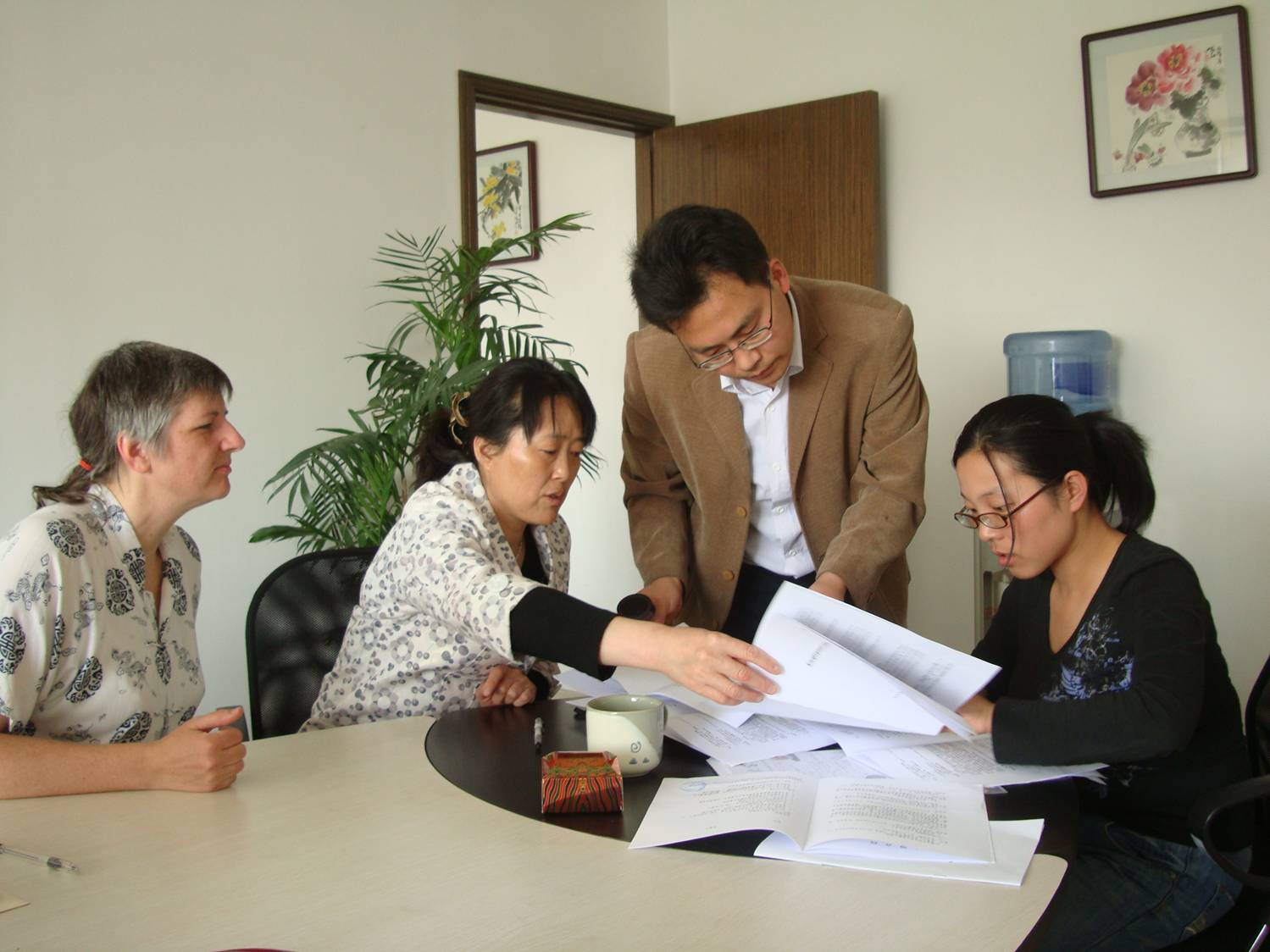 Preparing contracts.  Jiangnan University,  Wuxi,  China