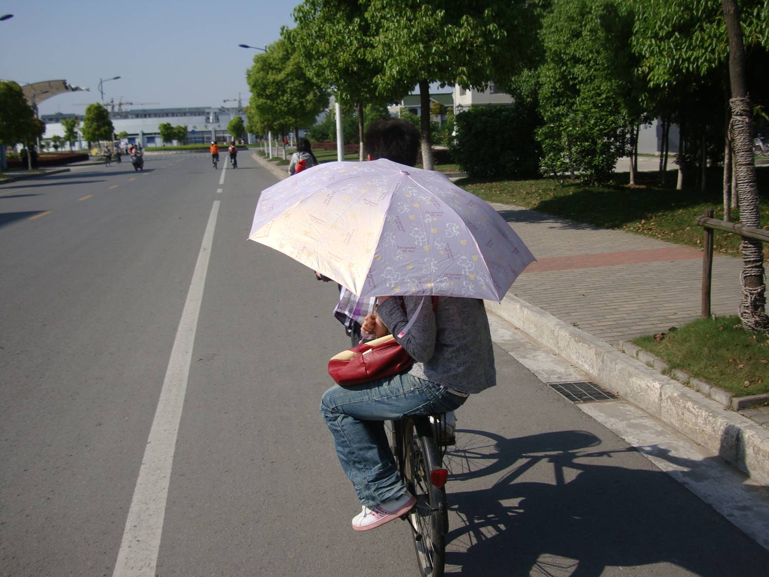 Demonstrating proper side saddle style and technique.  Jiangnan University, Wuxi,  China