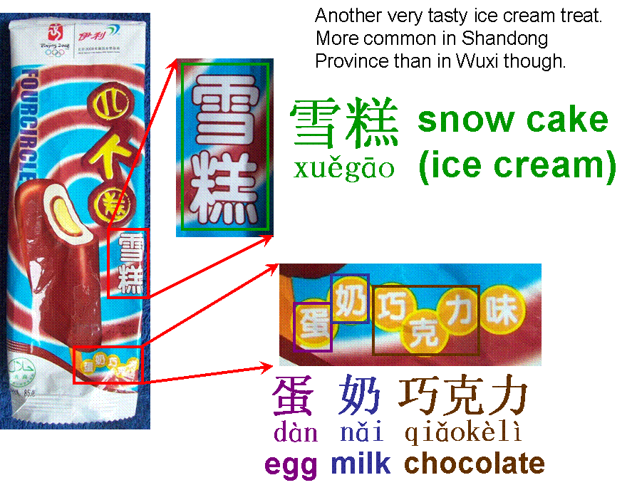 Ice Cream Treats, 4 Circle, with egg, milk and chocolate layers - inexpensive and tasty  - Grocery shopping aid in China - Snacks