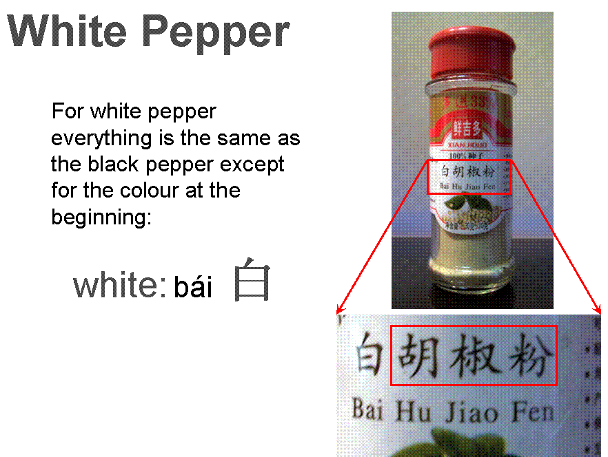 Chinese Ground White Pepper in a bottle - Grocery shopping in China - Spices