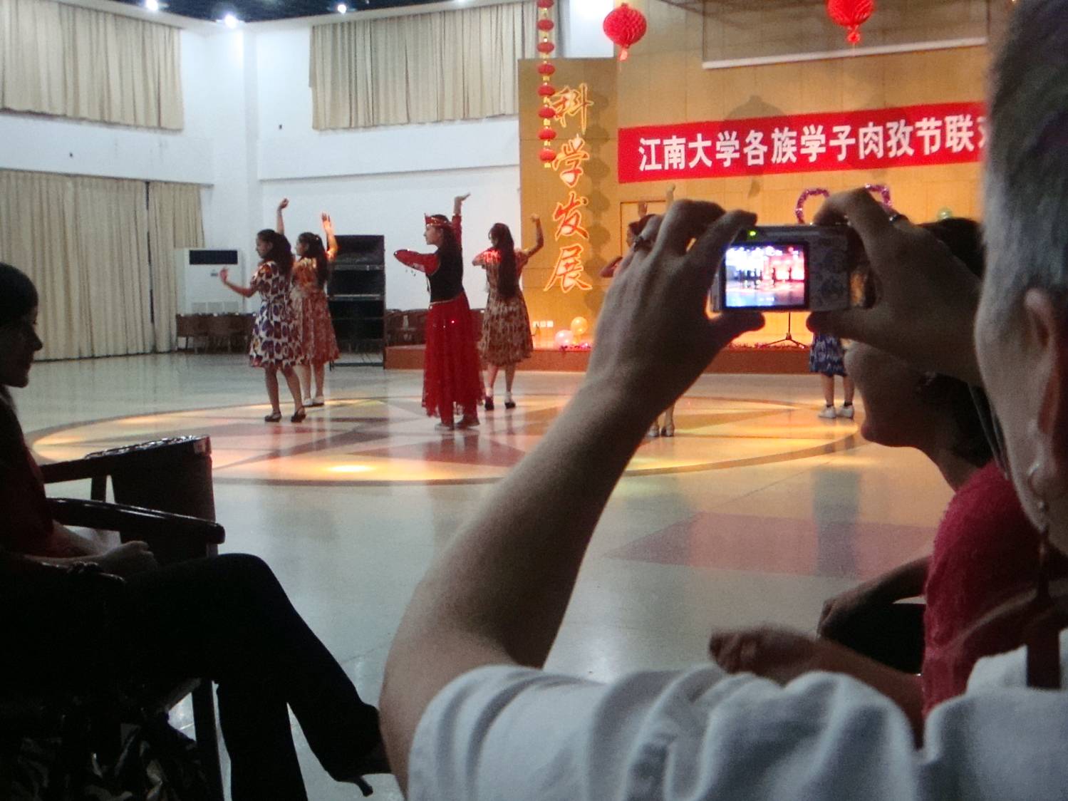 Ethnic dancers from the West of China.  Jiangnan University, Wuxi, China