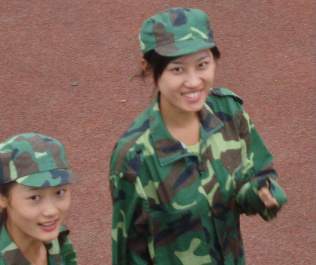 Freshmen in military training, Jiangnan University, Wuxi, China