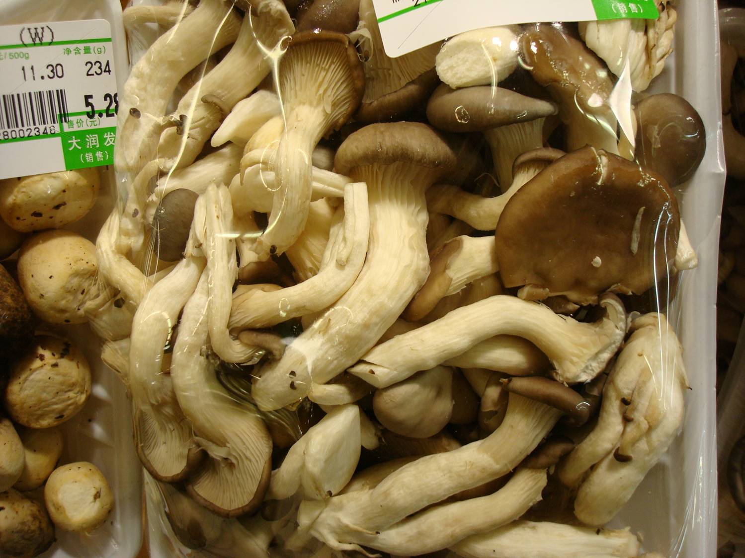 mushrooms in a Chinese supermarket