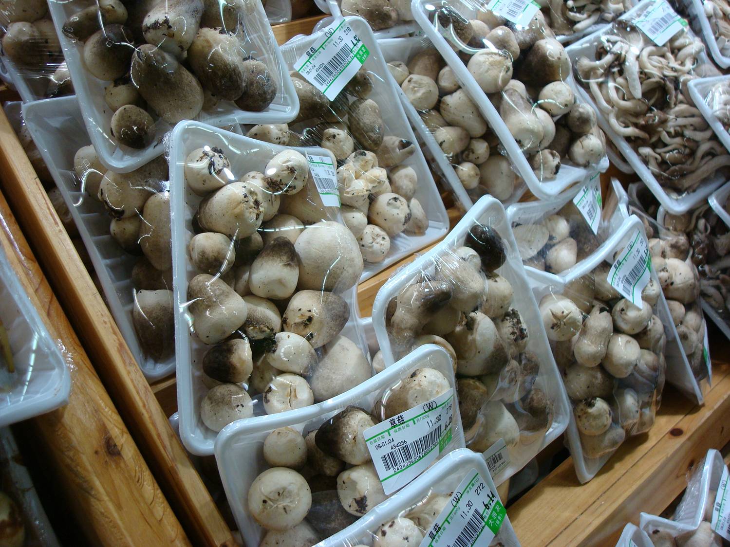 mushrooms in a Chinese supermarket