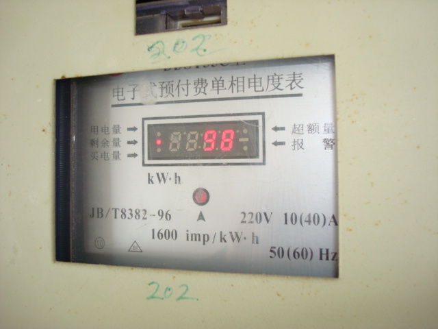 electricity meters teachers apartments JU Wuxi China